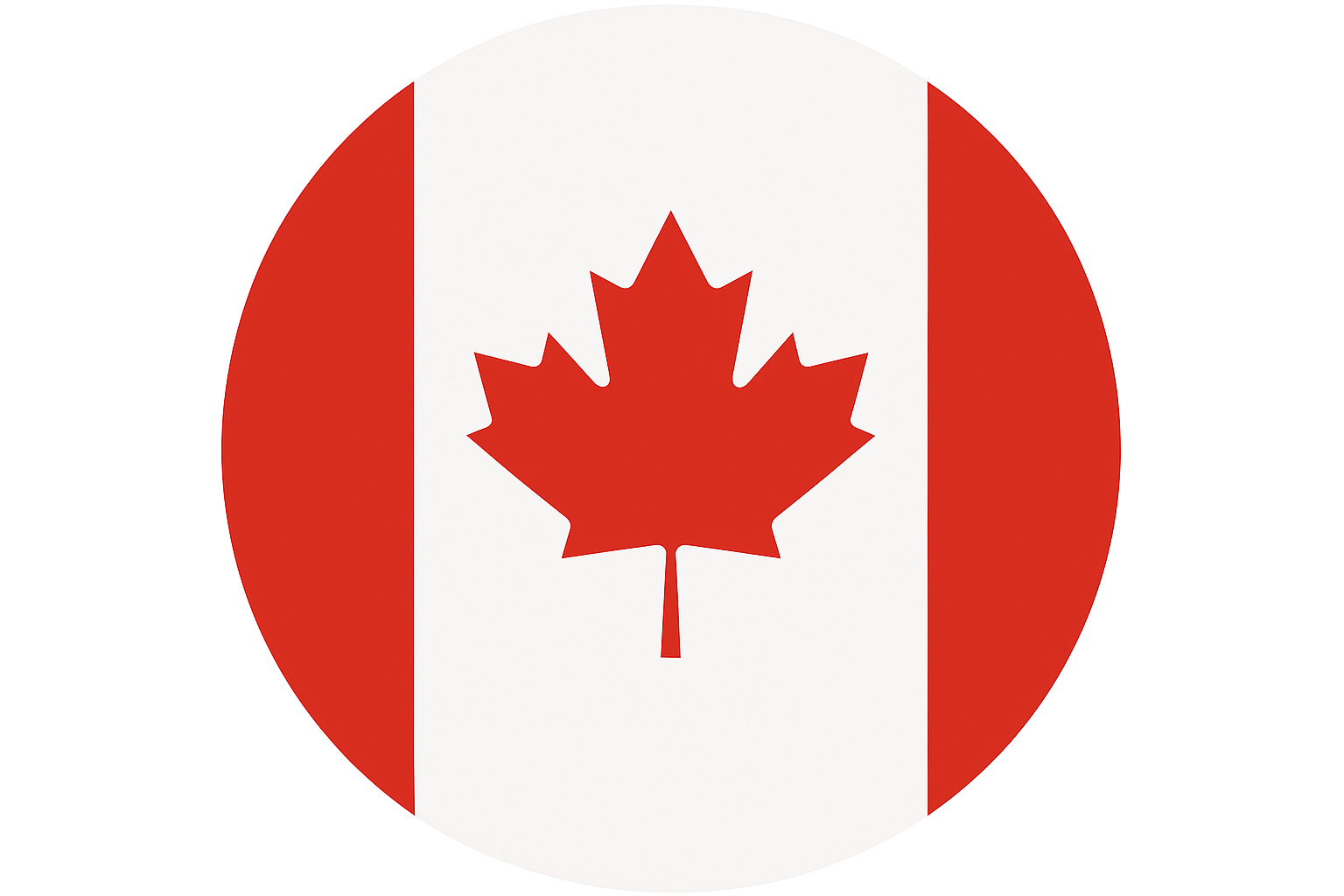 canadian flag in circle cropped